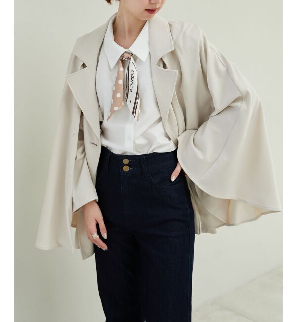 MAJESTICLEGON「2wayケープデザイントレンチ」|トレンチコート|