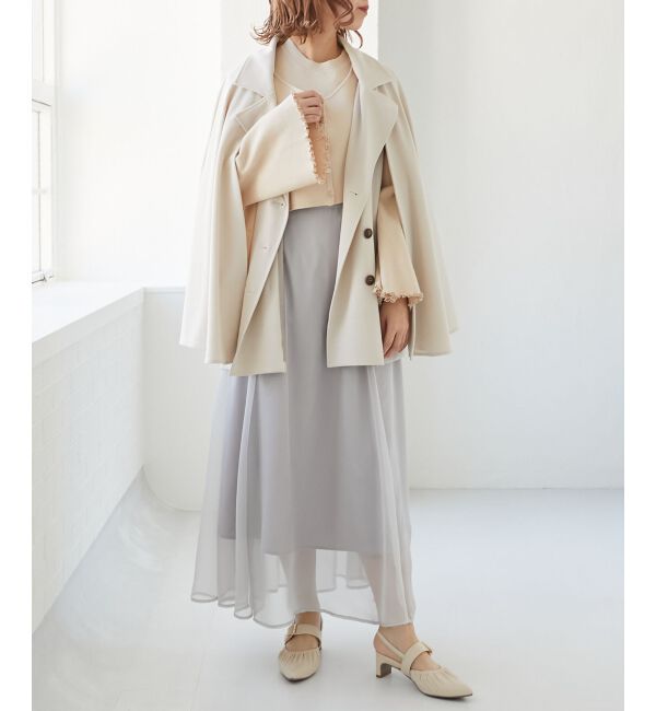 MAJESTICLEGON「2wayケープデザイントレンチ」|トレンチコート|