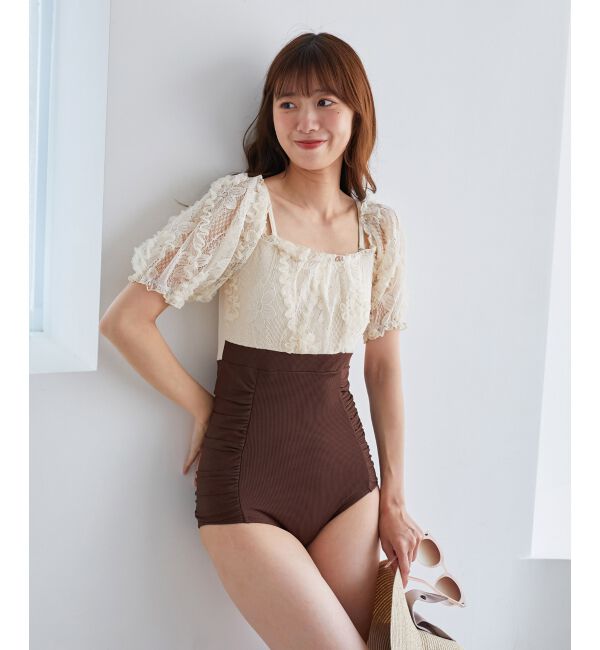 MAJESTICLEGON「レースオフショルスイムウェア/水着」|その他|