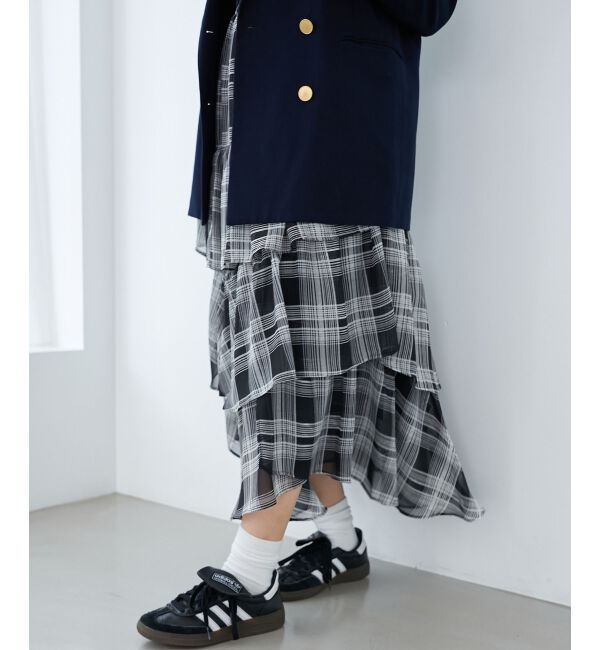 MAJESTICLEGON「エアリーイレヘムティアードスカート」|スカート|