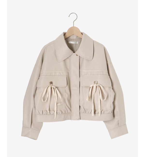 MAJESTICLEGON「2wayリボンバイカラーブルゾン」|ブルゾン・スタジャン|