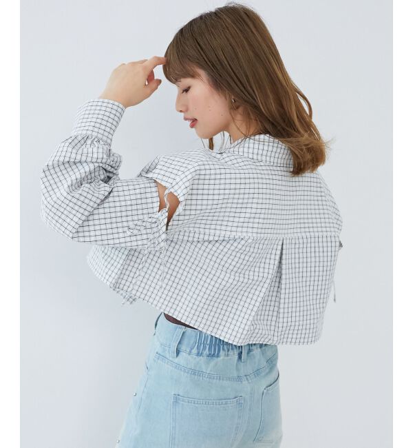  「オープンショルダーショートシャツ」|シャツ・ブラウス|