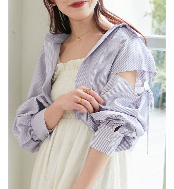  「オープンショルダーショートシャツ」|シャツ・ブラウス|