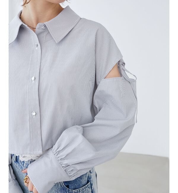  「オープンショルダーショートシャツ」|シャツ・ブラウス|