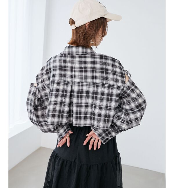  「オープンショルダーショートシャツ」|シャツ・ブラウス|
