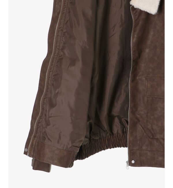  「ヴィンテージライク合皮ブルゾン」|ブルゾン・スタジャン|