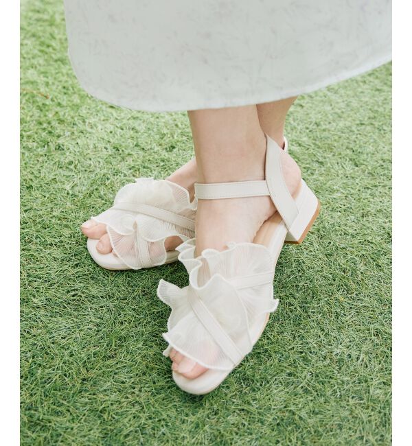  「シアーフリルサンダル」|サンダル|アイボリー