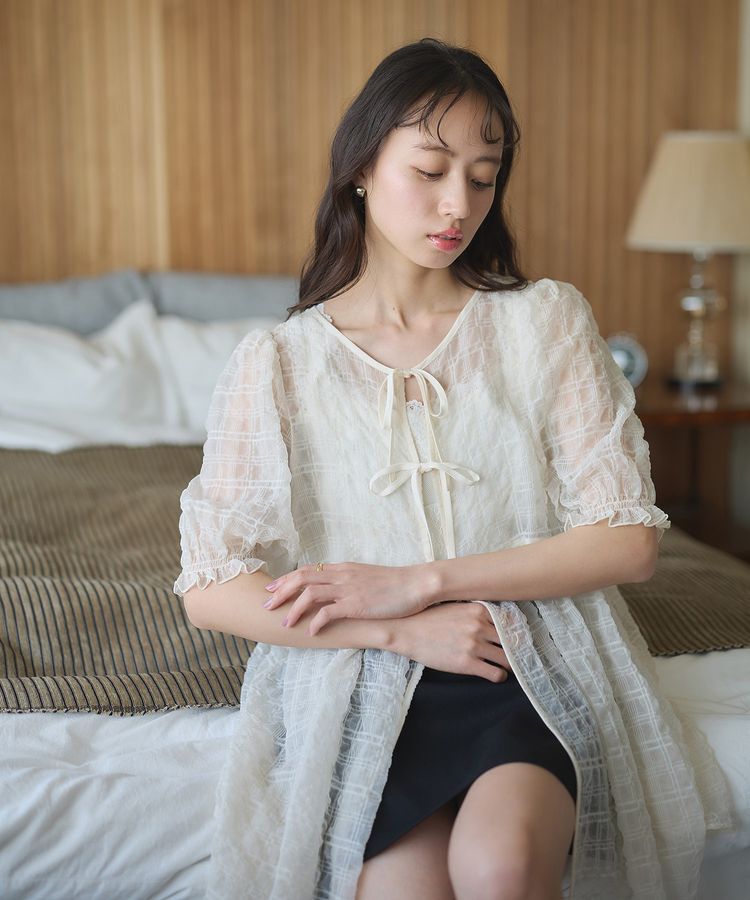 earth music&ecology「【WEB限定】シアーパフチュニック」|チュニック|