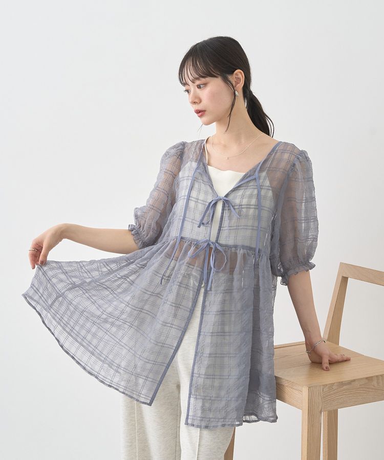 earth music&ecology「【WEB限定】シアーパフチュニック」|チュニック|