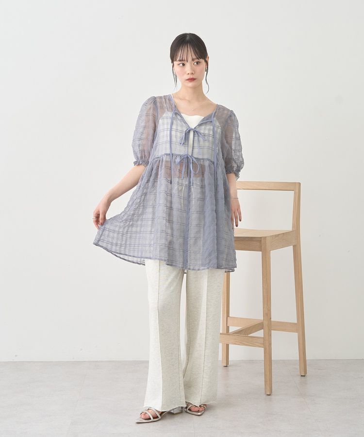 earth music&ecology「【WEB限定】シアーパフチュニック」|チュニック|