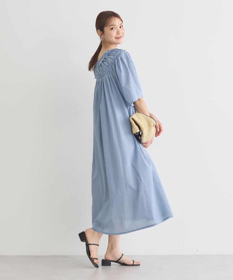 earth music&ecology「ギャザーロングワンピース」|ワンピース|