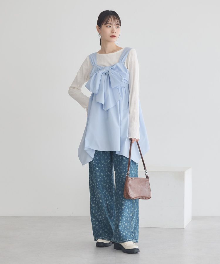 earth music&ecology「リボンイレヘムチュニック」|チュニック|