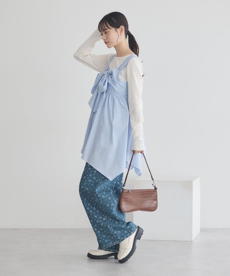 earth music&ecology「リボンイレヘムチュニック」|チュニック|