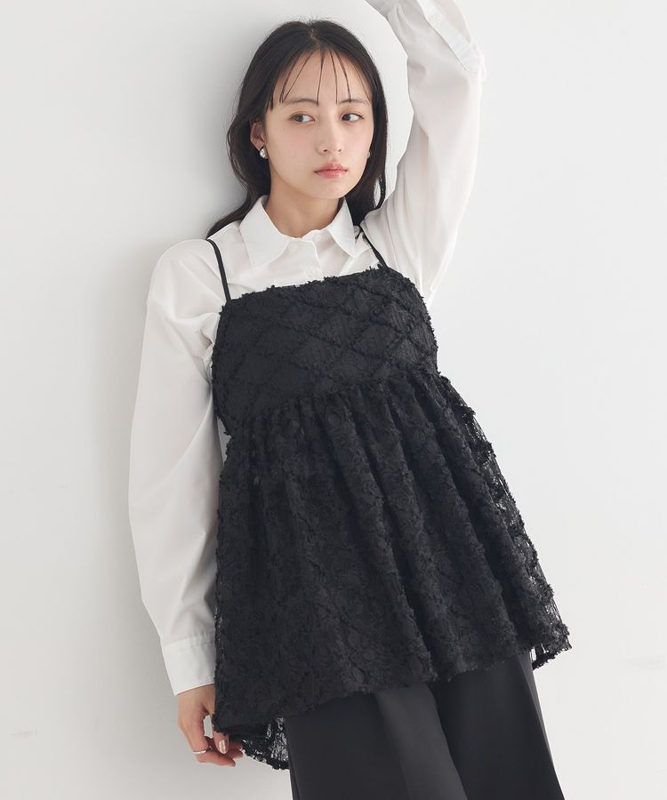 earth music&ecology「フリンジレースキャミビスチェ」|ベスト・ジレ|