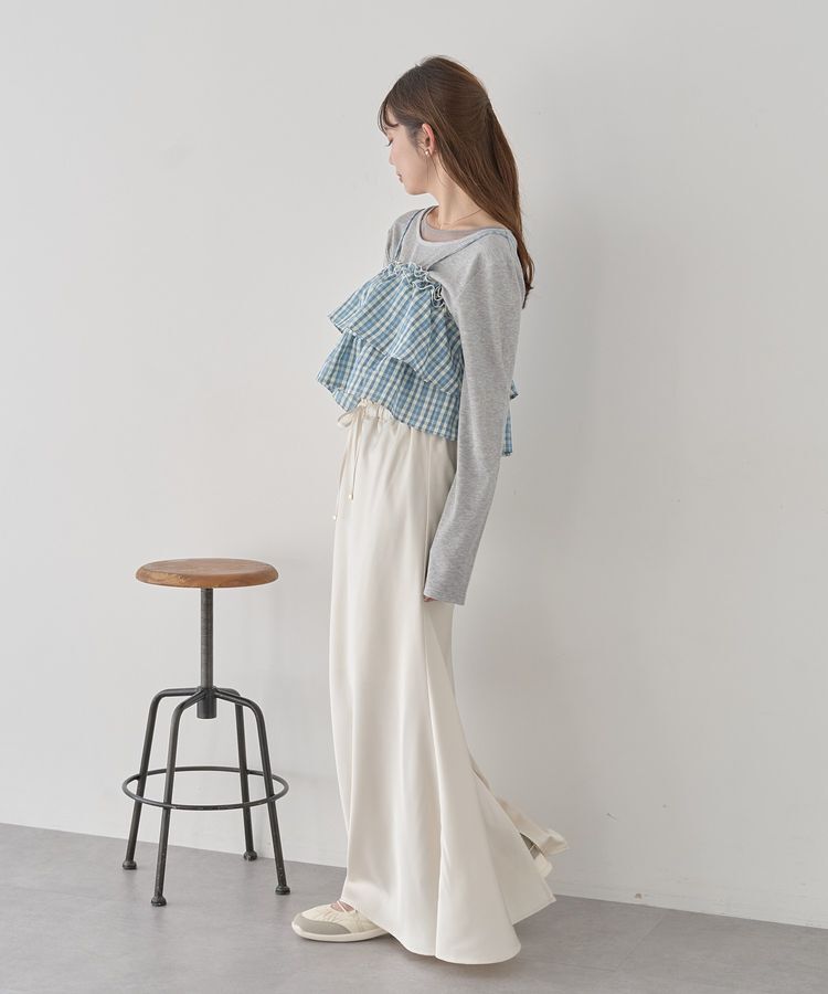 earth music&ecology「アソートチェックティアードビスチェ」|ベスト・ジレ|