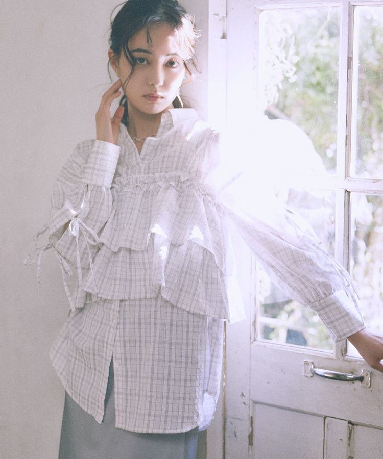 earth music&ecology「アソートチェックティアードビスチェ」|ベスト・ジレ|