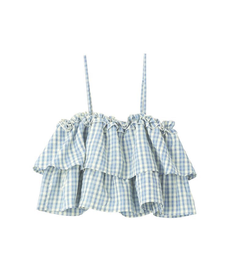 earth music&ecology「アソートチェックティアードビスチェ」|ベスト・ジレ|