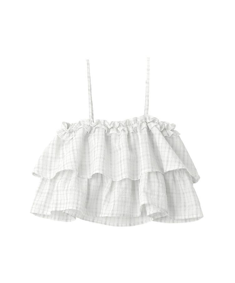 earth music&ecology「アソートチェックティアードビスチェ」|ベスト・ジレ|