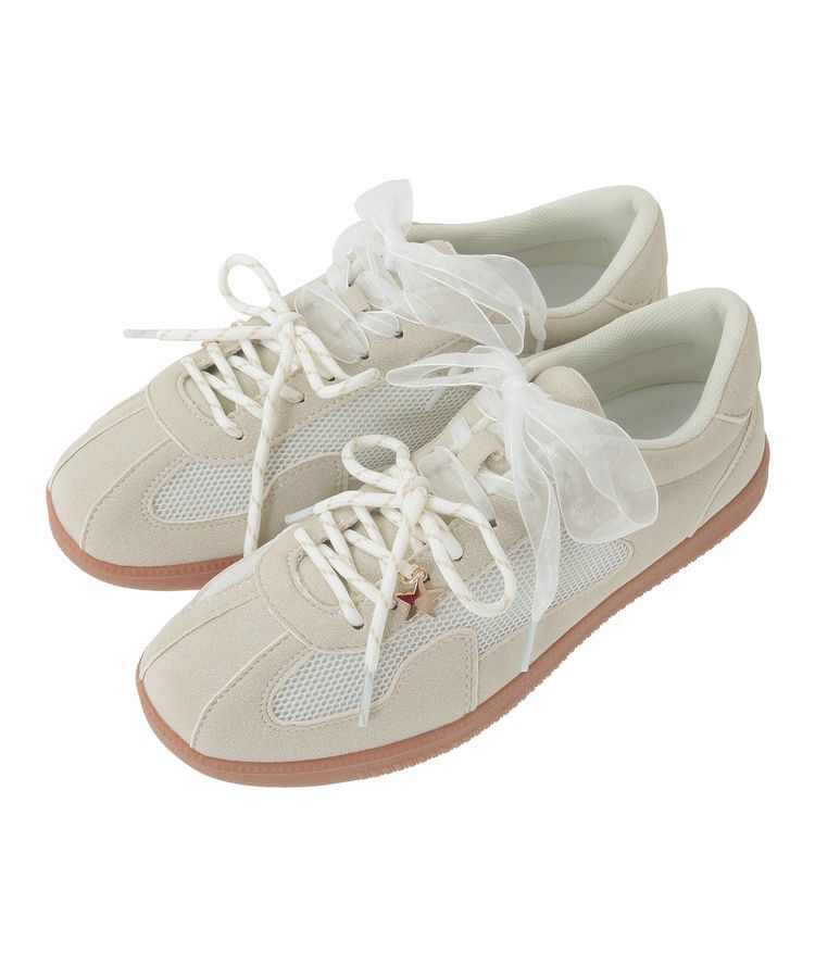 earth music&ecology「チャーム付きWリボンスニーカー」|スニーカー|