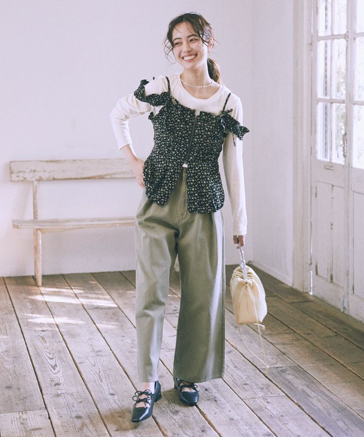 earth music&ecology「Wリボンパンプス」|パンプス|