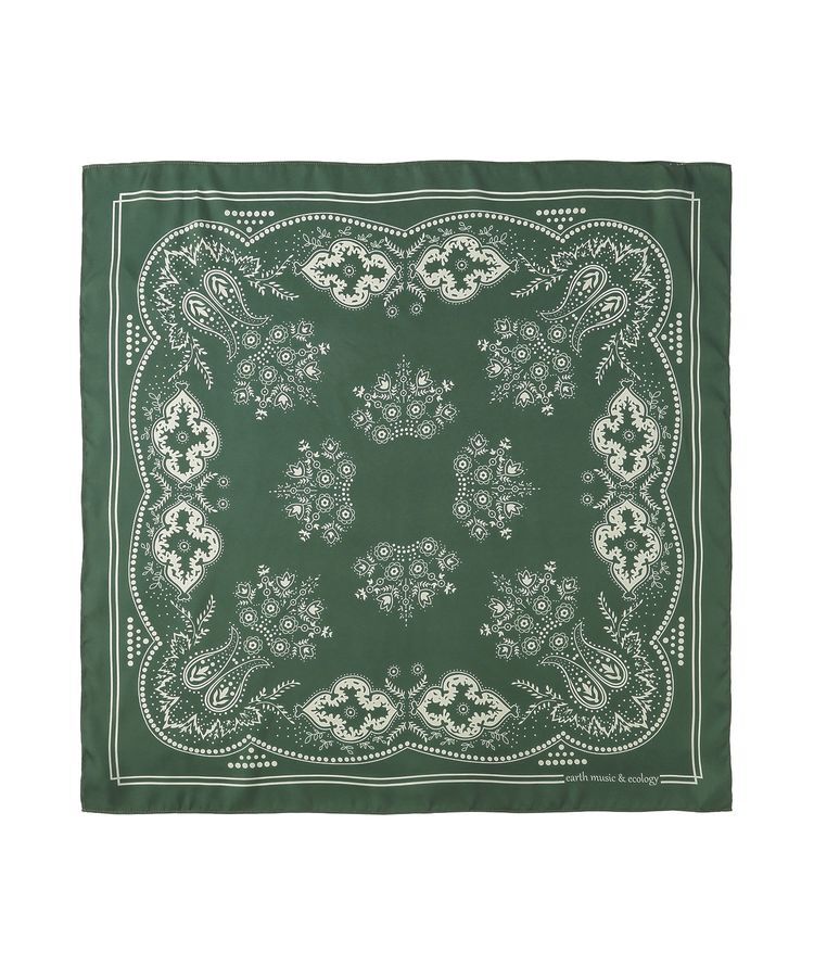 earth music&ecology「ボタニカル柄スカーフ(70&times;70)」|バンダナ・スカーフ|