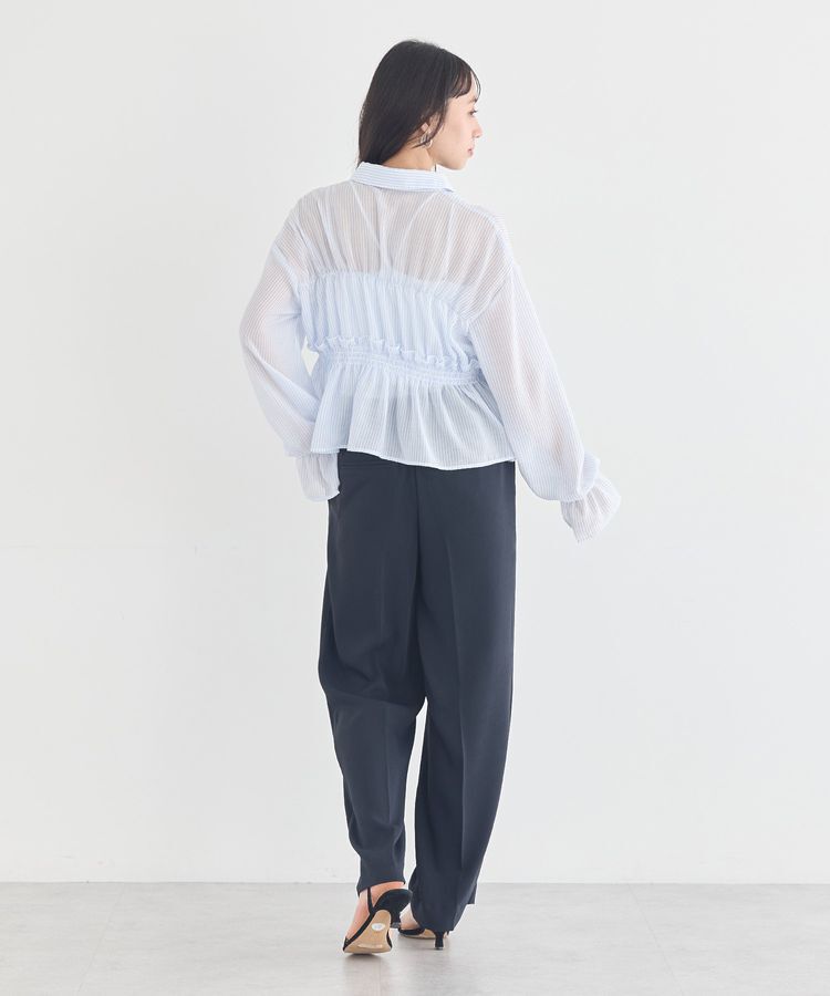 earth music&ecology「シャーリングストライプシャツ」|シャツ・ブラウス|