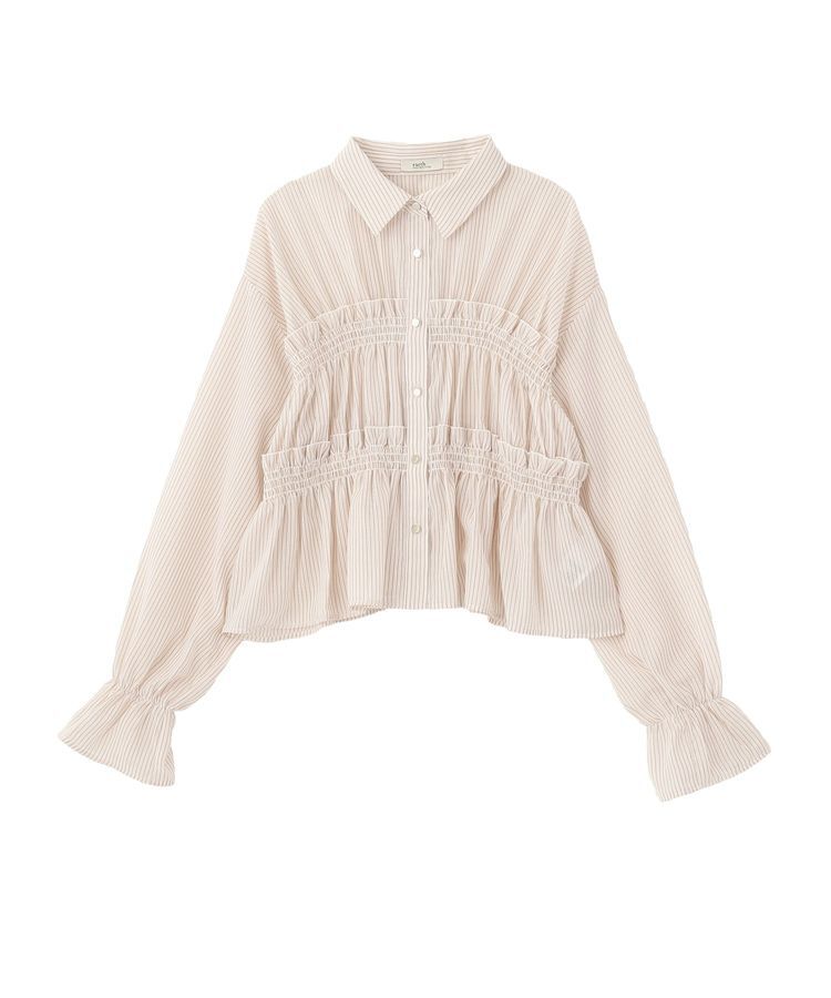 earth music&ecology「シャーリングストライプシャツ」|シャツ・ブラウス|