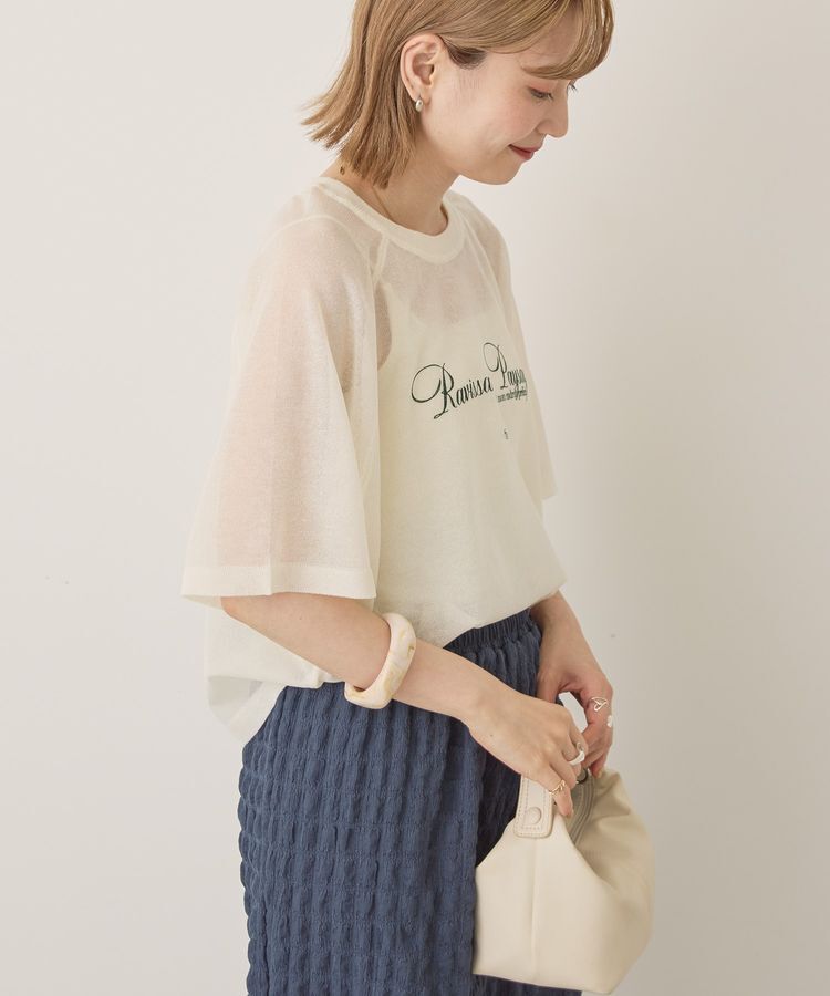 AMERICAN HOLIC「プリントロゴシアーニットプルオーバー」|ニット・セーター|