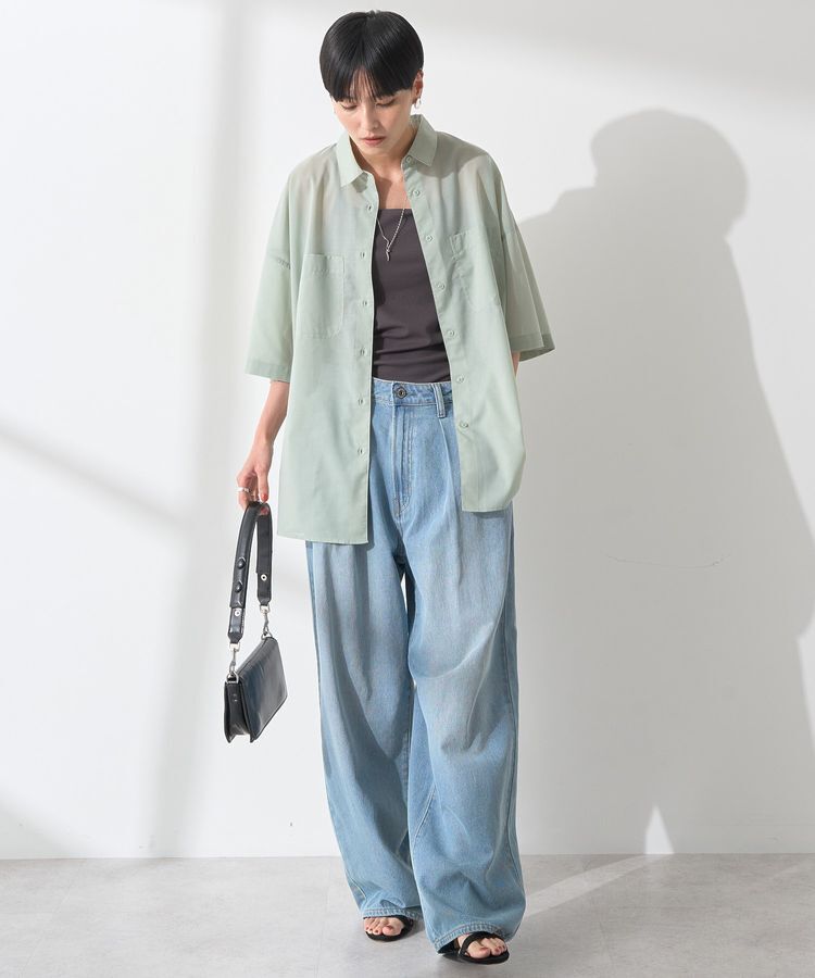 AMERICAN HOLIC「イージーケア+接触冷感Wポケットオーバーシャツ」|シャツ・ブラウス|