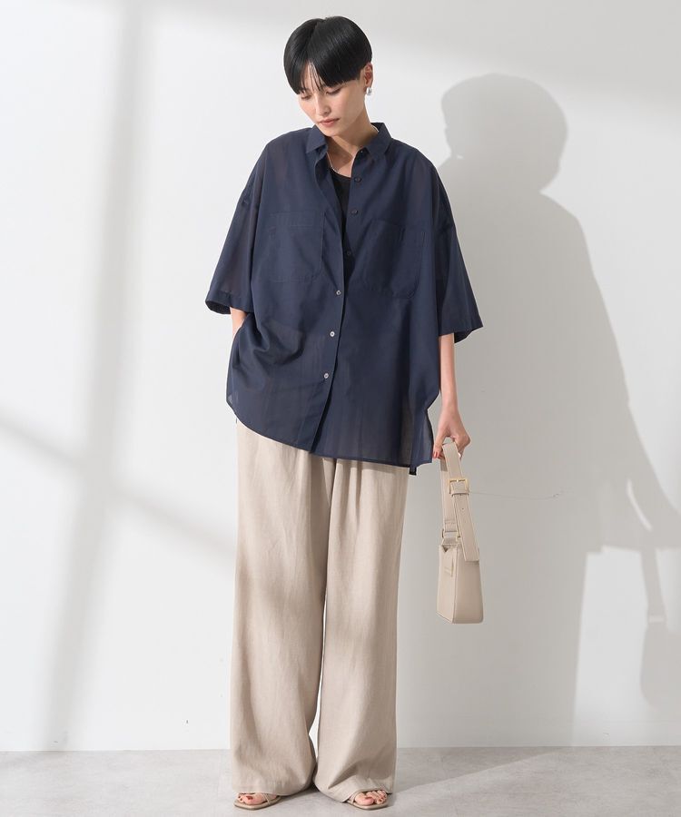 AMERICAN HOLIC「イージーケア+接触冷感Wポケットオーバーシャツ」|シャツ・ブラウス|