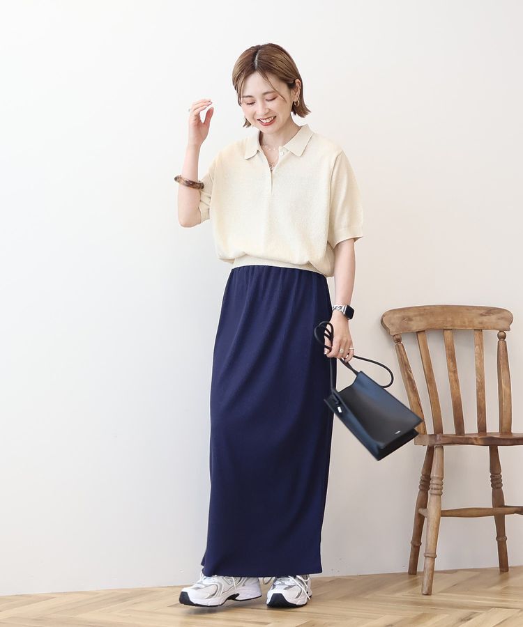 AMERICAN HOLIC「ブークレ半袖ニットトップス」|ニット・セーター|