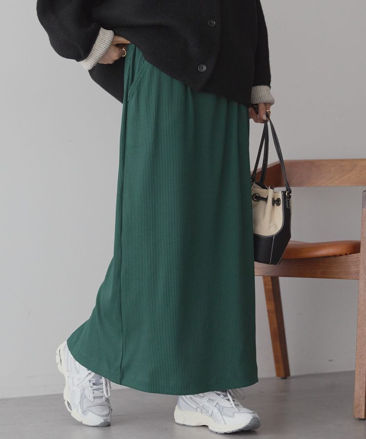 AMERICAN HOLIC「針抜きリブナロースカート」|タイト|