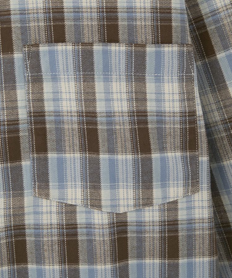 AMERICAN HOLIC「フリンジヘム起毛チェックシャツ」|シャツ・ブラウス|