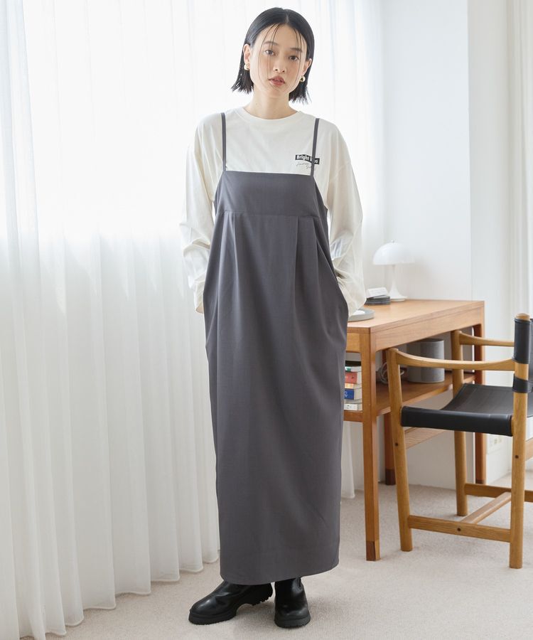 AMERICAN HOLIC「タック切替キャミワンピース」|ワンピース|Gray