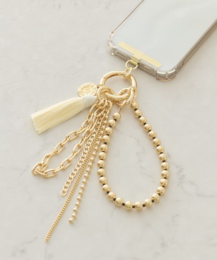 AMERICAN HOLIC「タッセルマルチチャームストラップ」|モバイルケース|Gold