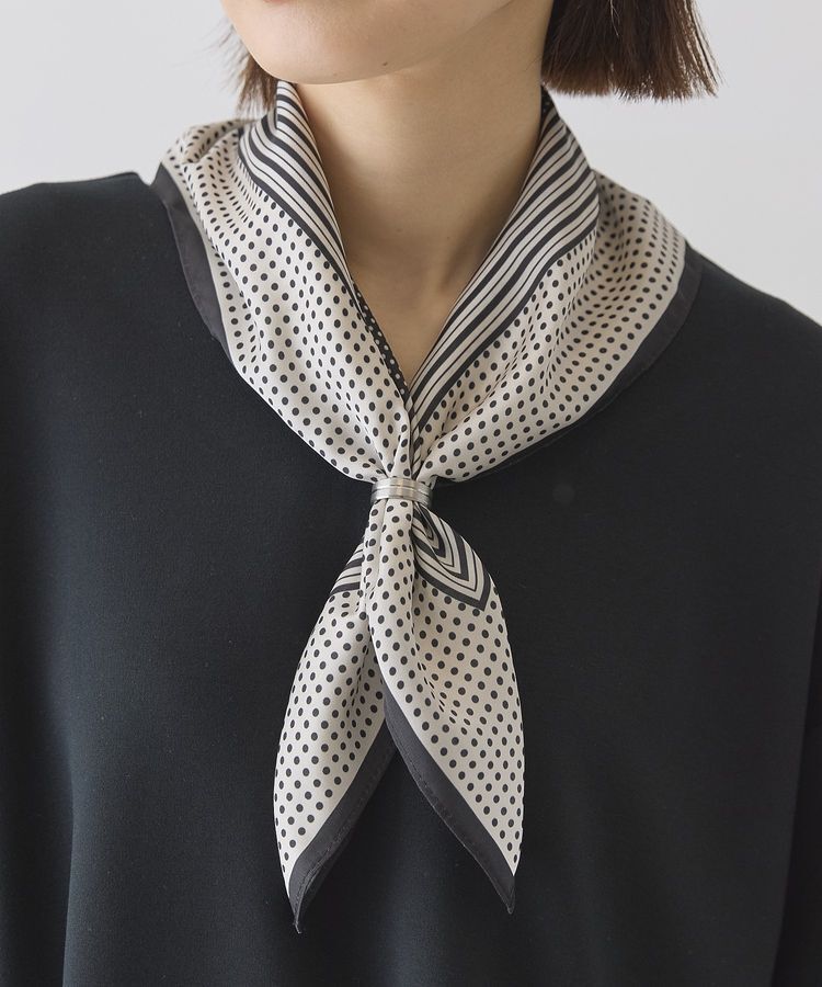 AMERICAN HOLIC「【リングSET】ドット柄スカーフ」|バンダナ・スカーフ|Black