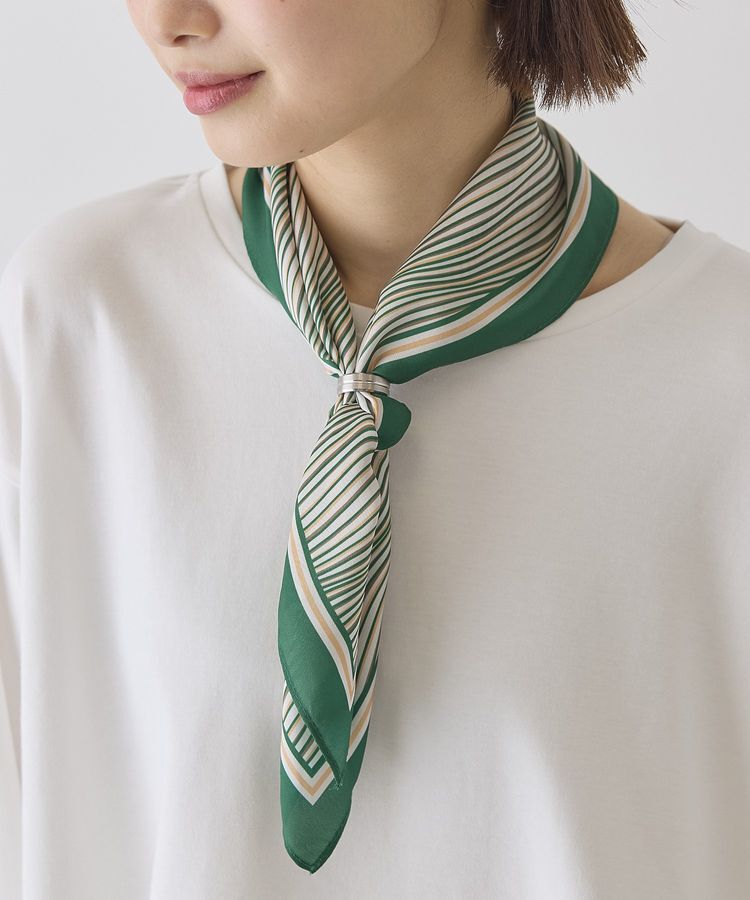 AMERICAN HOLIC「【リングSET】波ストライプ柄スカーフ」|バンダナ・スカーフ|