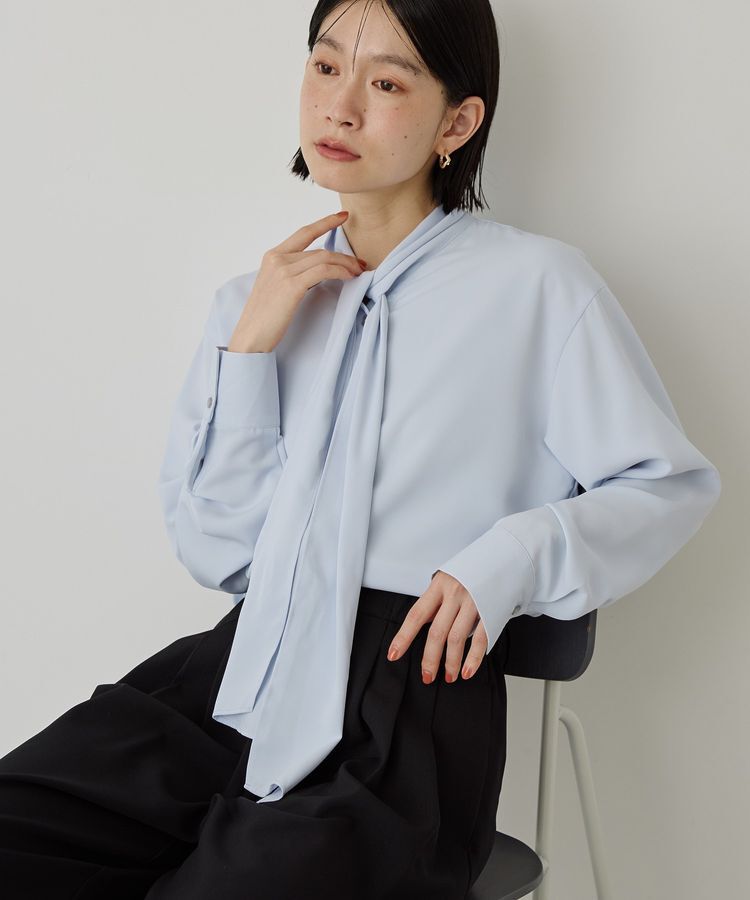 AMERICAN HOLIC「【イージーケア】ナロータイブラウス」|シャツ・ブラウス|