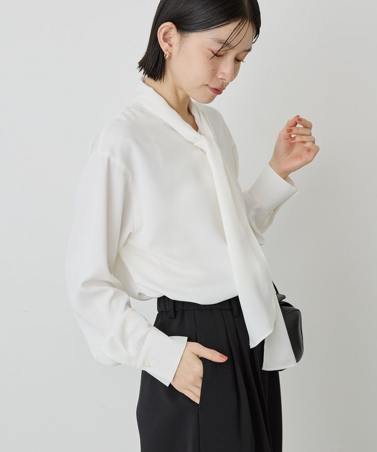 AMERICAN HOLIC「【イージーケア】ナロータイブラウス」|シャツ・ブラウス|