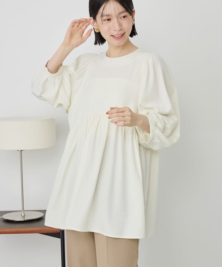 AMERICAN HOLIC「DOTジャガードティアードブラウス」|シャツ・ブラウス|Ivory