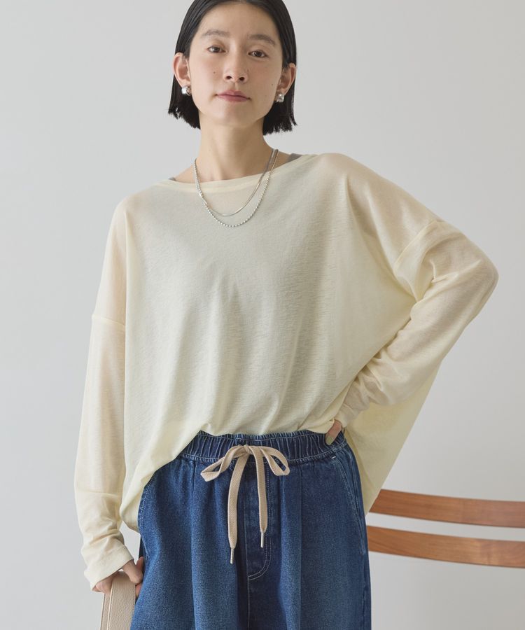 AMERICAN HOLIC「シアーカラープルオーバー」|Tシャツ・カットソー|Yellow