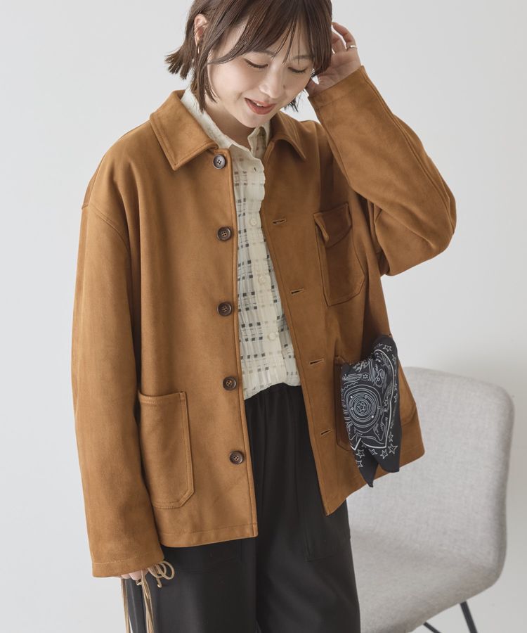 AMERICAN HOLIC「スエードライクジャケット」|テーラードジャケット|Camel