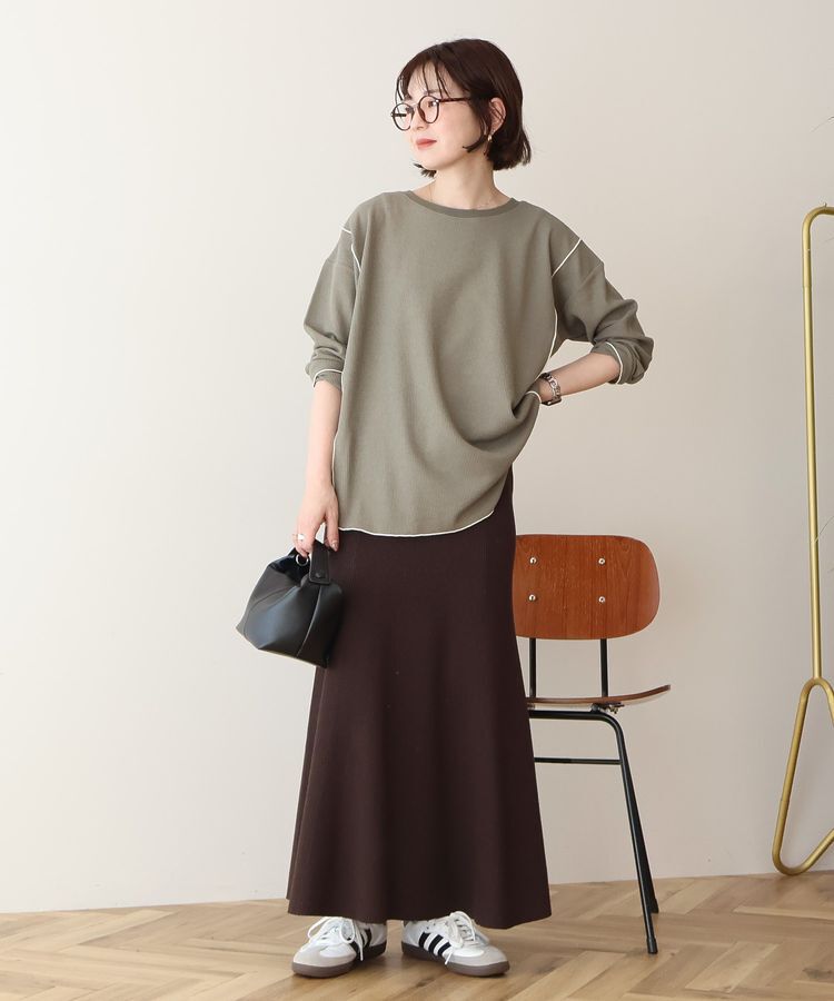 AMERICAN HOLIC「【WEB限定】ワッフル配色メロープルオーバー」|Tシャツ・カットソー|