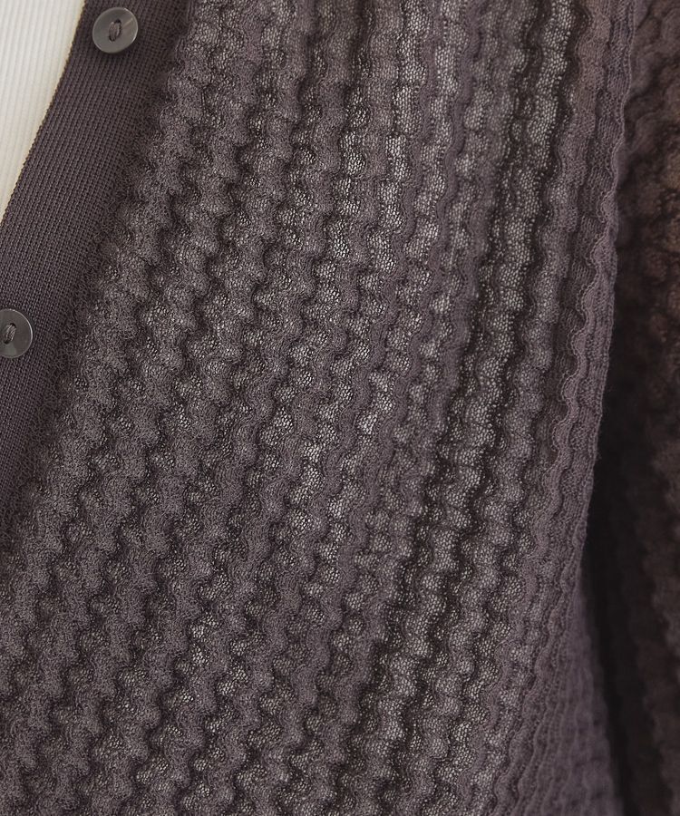 AMERICAN HOLIC「【前後2WAY】透かし編みニットカーディガン」|カーディガン|