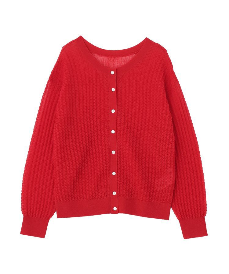 AMERICAN HOLIC「【前後2WAY】透かし編みニットカーディガン」|カーディガン|