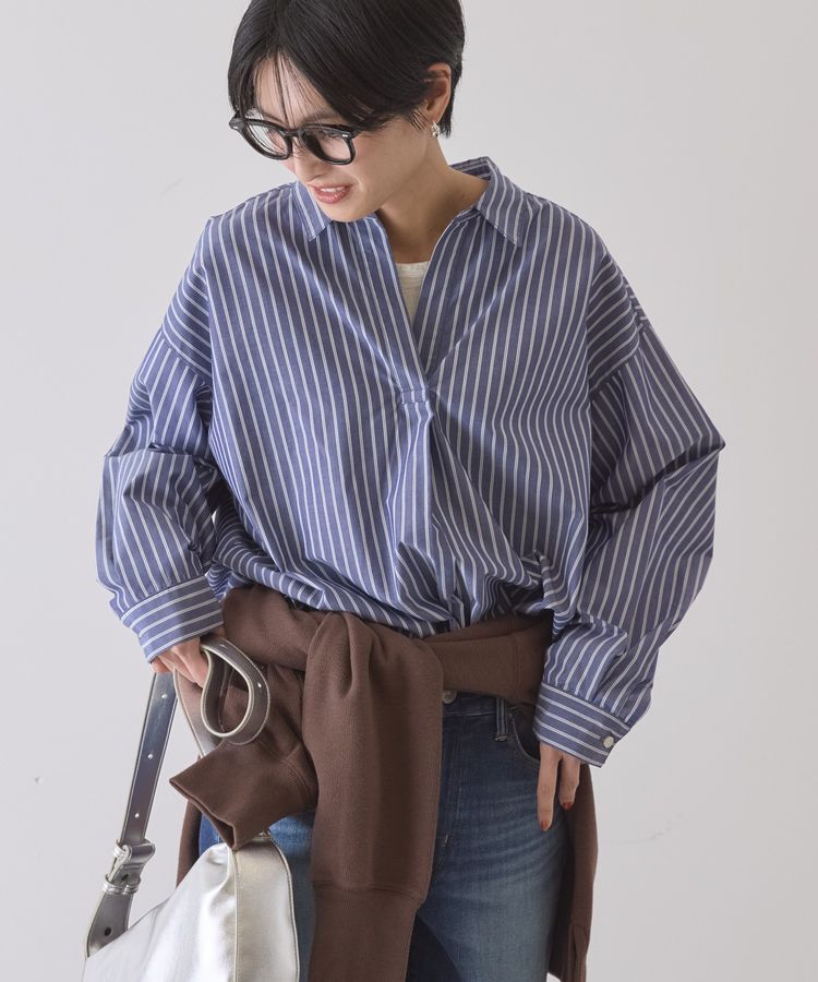 AMERICAN HOLIC「【イージーケア】バックギャザースキッパーシャツ」|シャツ・ブラウス|