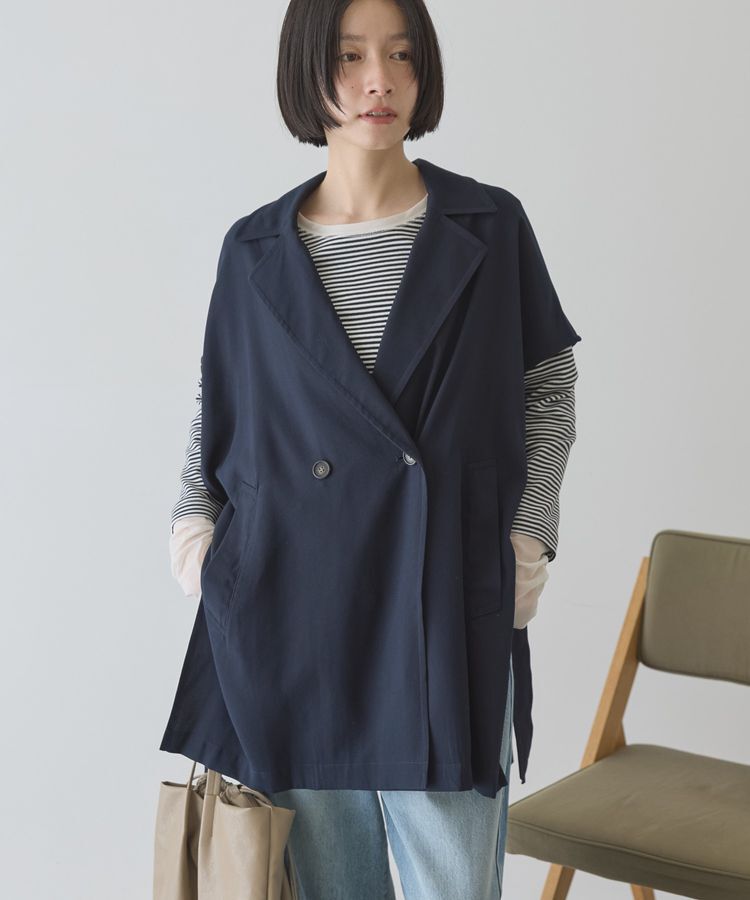 AMERICAN HOLIC「【花粉防止加工】サイドスリットベスト」|その他|Dark Navy