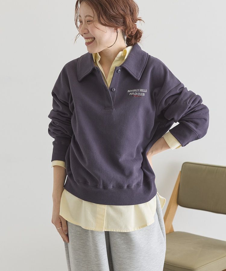 AMERICAN HOLIC「【BEVERLY HILLS POLO CLUB】裏毛ポロスウェット」|スウェット・ジャージ|Navy