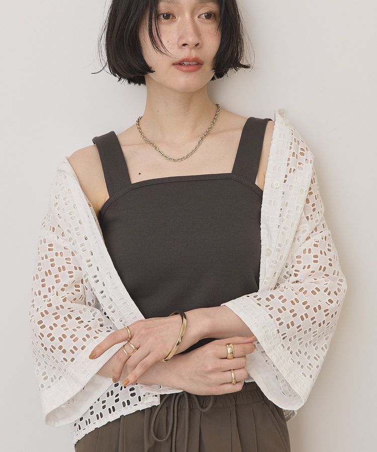 AMERICAN HOLIC「【抗菌防臭】スクエアベアタンクトップ」|インナー|