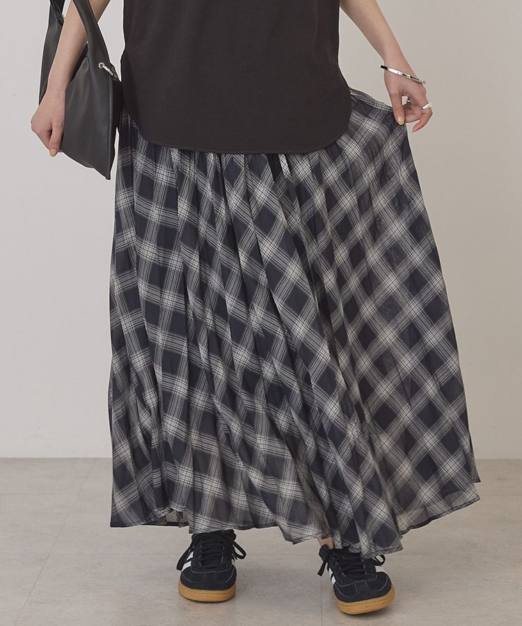AMERICAN HOLIC「【選べる丈】チェックシアープリーツスカート」|スカート|